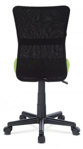 Kancelářská židle, šedá mesh, plastový kříž, síťovina černá Zelená