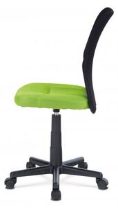 Kancelářská židle, šedá mesh, plastový kříž, síťovina černá Zelená