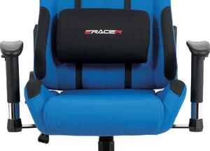 Kancelářská židle, modrá látka, houpací mech., plastový kříž KA-F05 BLUE