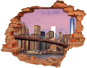 Fototapeta díra na zeď 3D Manhattan New York nd-c-127196393