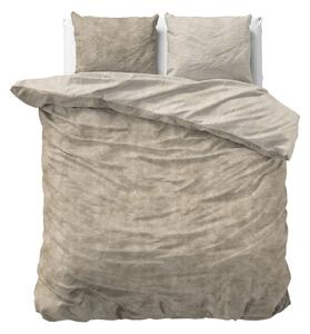 Sleeptime Flanel Washed Cotton Taupe 140x220, 60x70cm