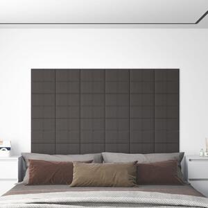 Nástěnné panely 12 ks tmavě šedé 30 x 15 cm textil 0,54 m²