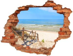 Díra 3D ve zdi nálepka Vchod na pláž nd-c-135834408