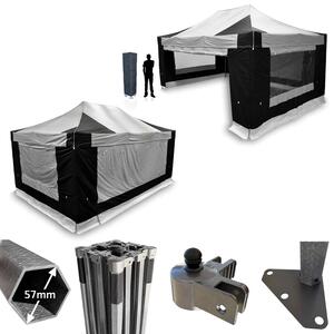 Nůžkový párty stan RedX® PROFI EXTREME COMPOSITE 4x6 m (Plně profesionální párty stan 4x6 m ve verzi s pevnou kompozitovou konstrukcí - dostupný v 8)
