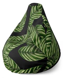 Sablio Sedací vak Pear Abstrakce listů - 70 x 95 x 15 cm