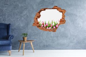 Samolepící nálepka na zeď Růžové tulipány nd-c-138798865