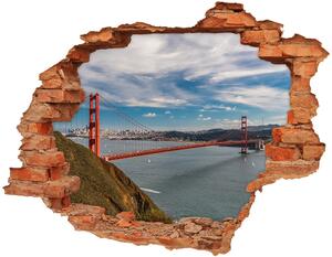 Fototapeta díra na zeď 3D Most San Francisco nd-c-141127351