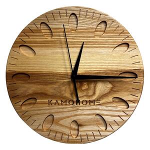 Kamohome Dřevěné nástěnné hodiny URSA Průměr hodin: 40 cm, Materiál: Jasan