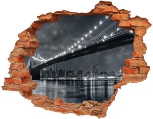 Fototapeta díra na zeď 3D Brooklynský most nd-c-15676398