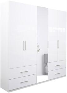 ŠATNÍ SKŘÍŇ, bílá, vysoce lesklá bílá, 224/211/55 cm Boxxx - Šatní skříně, Online Only