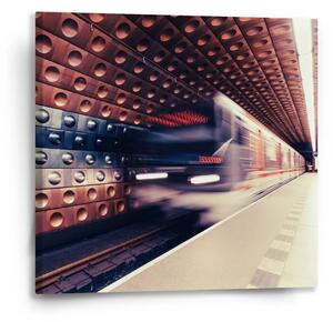 Sablio Obraz Metro v barevné stanici - 50x50 cm