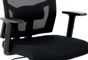 Kancelářská židle, látka černá, houpací mechanismus Zelená
