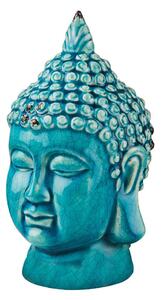 BUDDHA Hlava dekorační - tyrkysová