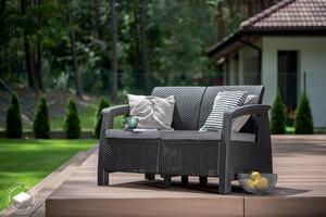 Dvojitá sofa TRAMONTI grafit Exteriér | Zahradní pohovky