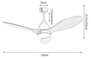 ZEVENTI - LED Stropní ventilátor MURO LED/18W/230V Wi-Fi Tuya + DO