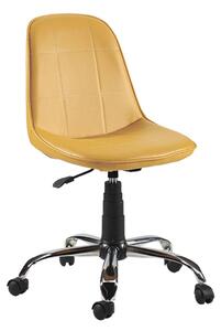 Hořčicová kancelářská židle s kovovou nohou Sandino Naz