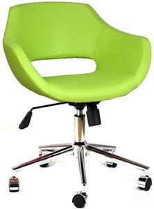 Zelená kancelářská židle s kovovou nohou 2021A0110 Bürocci Viva