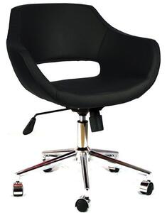 Černá kancelářská židle s kovovou nohou 2021A0101 Bürocci Viva