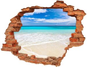 Díra 3D ve zdi na stěnu Tropická pláž nd-c-32914566