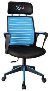 Modrá síťovaná herní židle XFLY