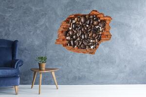 Nálepka 3D díra na zeď Zrnka kávy nd-c-32952308