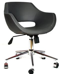 Šedá kancelářská židle s kovovou nohou 2021A0125 Bürocci Viva