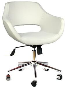 Bílá kancelářská židle s kovovou nohou 2021A0109 Bürocci Viva