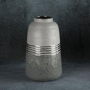 Váza NELI 02 stříbrná / šedá