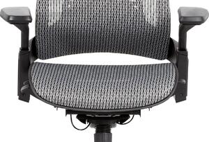 Kancelářská židle, šedá MESH síťovina, lankový mech., kovový kříž KA-A189 GREY
