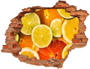 Nálepka 3D díra na zeď Citrusové ovoce nd-c-41404635