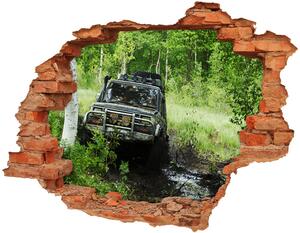 Foto fotografie díra na zeď Jeep v lese nd-c-4134018