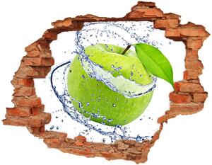 Nálepka 3D díra na zeď Zelená jablka nd-c-42523876