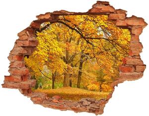 Díra 3D ve zdi nálepka Podzim v parku nd-c-43414176