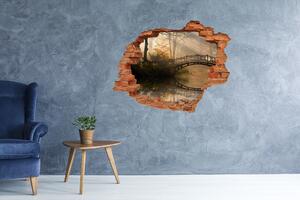 Díra 3D ve zdi nálepka Starý most podzim nd-c-44630410