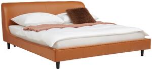 ČALOUNĚNÁ POSTEL, 180/200 cm, dřevo, kov, kůže, hnědá Livetastic, Online Only