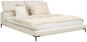 ČALOUNĚNÁ POSTEL, 180/200 cm, dřevo, kov, textil, krémová Livetastic, Online Only