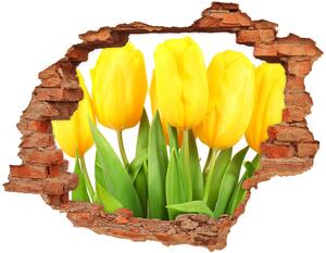 Samolepící díra na stěnu Žluté tulipány nd-c-50296445