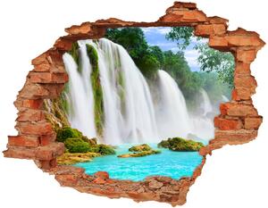 Díra 3D ve zdi na stěnu Nálepka vodopád nd-c-50498113