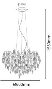 Křišťálový lustr na lanku 10xG9/40W/230V černá