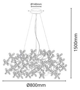 Křišťálový lustr na lanku 16xG9/40W/230V pestrobarevná