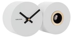 KARLSSON Nástěnné hodiny Duo Cuckoo bílá 26 × 13 × 7,2 cm