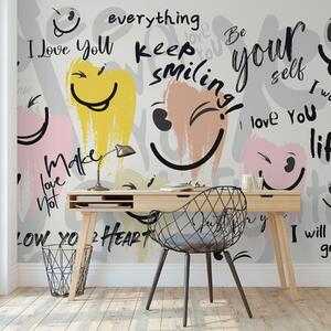 Fototapety Emotikony a nápisy, Fototapety teen room, w04174 : uwalls.cz