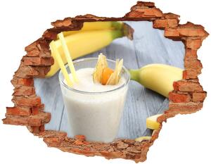 Nálepka 3D díra na zeď Bananový koktejl nd-c-61260830