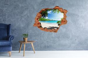 Nálepka fototapeta 3D na zeď Seychely pláž nd-c-61788906