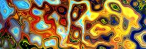 Obraz barevná abstrakce - 120x40 cm
