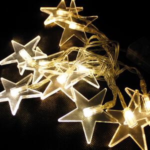 Linder Exclusiv Vánoční světelný řetěz 48 LED Hvězdy Teplá bílá