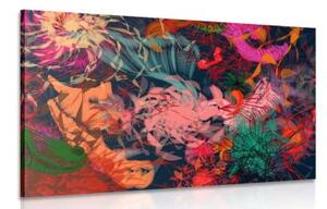 Obraz abstraktní květiny - 90x60 cm