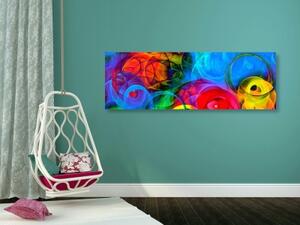 Obraz abstrakce plná barev - 120x40 cm