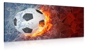 Obraz fotbalový míč - 100x50 cm