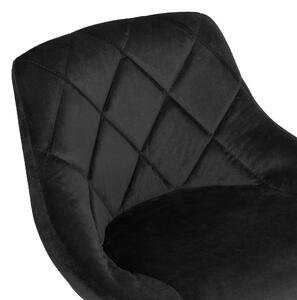 ViaDomo Via Domo - Barová židle Lago - černá - 47x105x37 cm